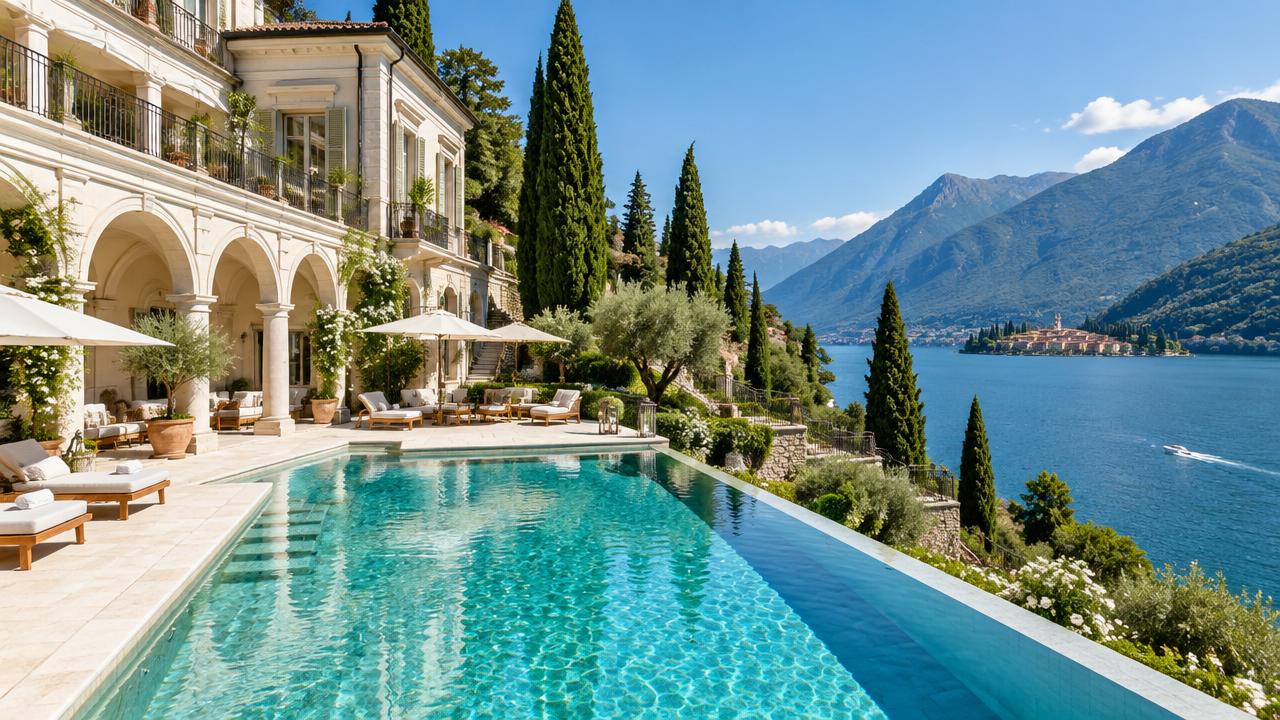 Lakeside boutique hotel and pool